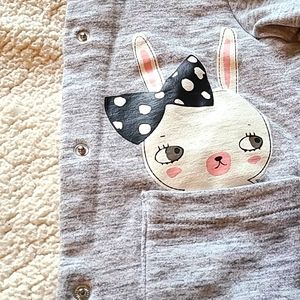 Bunny with Bow Fleece Lined Jacket